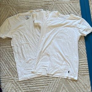 Women’s Polo by Ralph Lauren White Short Sleeve Crew T-Shirts - Pair